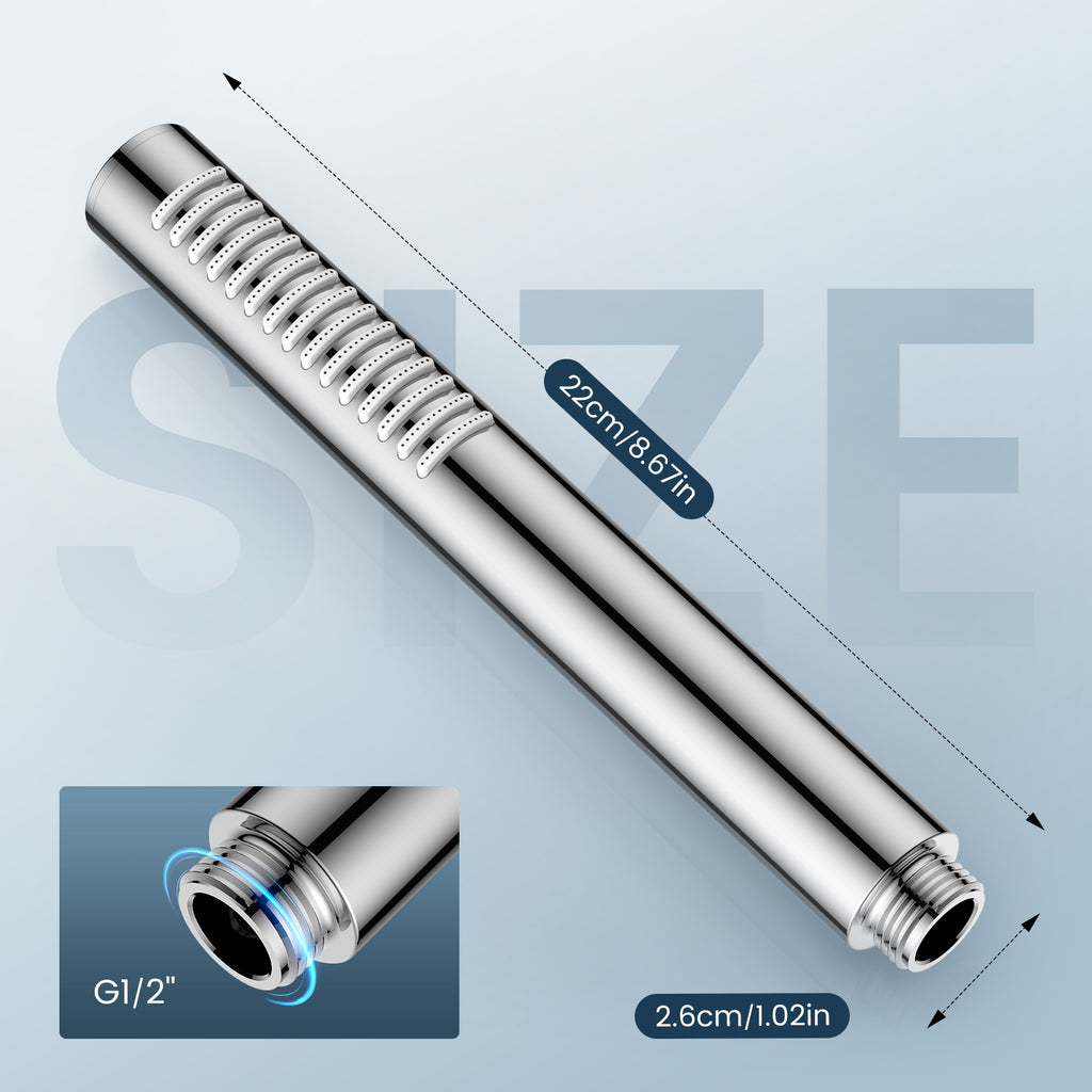 Feelso Handheld Shower Heads, Water Saving High Pressure Shower Heads with Self Cleaning Silicone Nozzles-ABS Chrome, Universal Shower Head with Standard G1/2" Connector