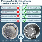 FEELSO Filtered Shower Head with Handheld, High Pressure 4 Spray Showerhead with Filters