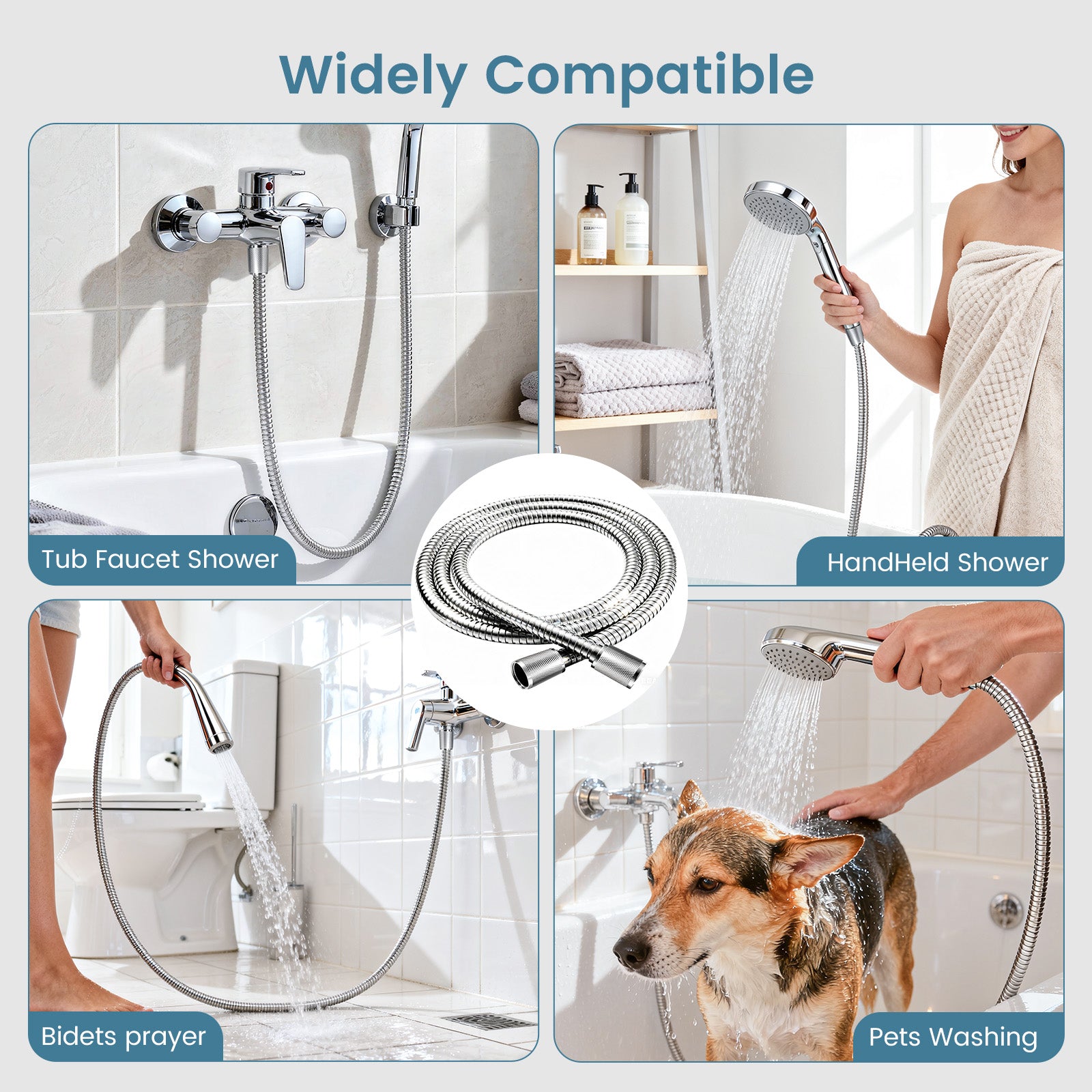 FEELSO Stainless Steel Shower Hose