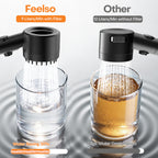 FEELSO Filtered Shower Head with Hand Shower, High Pressure Shower Head with 4 Spray Jets with Filters and Improved Anti-Clogging Nozzles for Hard Water, Removes Chlorine, Black