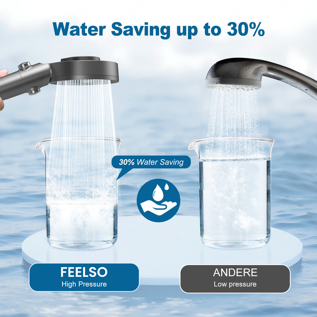 FEELSO Dual-Filter High-Pressure Shower Head