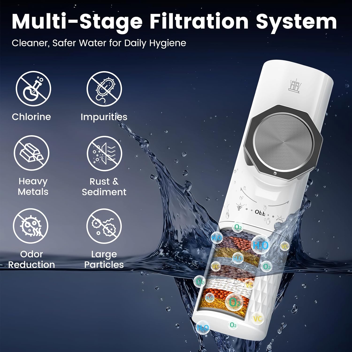 Feelso Bidet Attachment for Toilet UK with Filter, Non-Electric Ultra Slim Cold Water Bidet, Retractable Self-Clean Dual Nozzles for Frontal & Rear Wash, Adjustable Water Pressure, Easy Installation