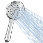 FEELSO High Pressure Shower Head, 5 Spray Modes with Anti-Clog Nozzles, Powerful Boosting Handheld Showerhead, Universal Fit for Low Water Pressure, Chrome