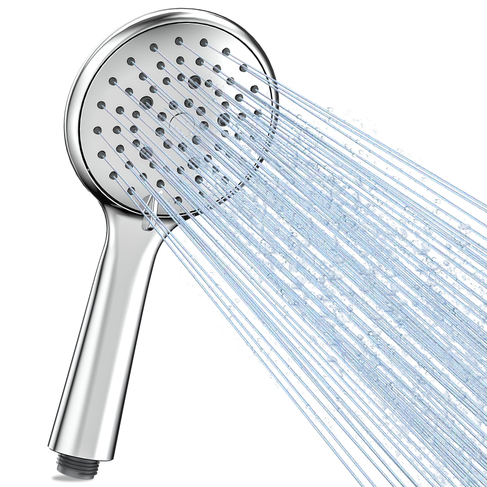 FEELSO High Pressure Shower Head, 5 Spray Modes with Anti-Clog Nozzles, Powerful Boosting Handheld Showerhead, Universal Fit for Low Water Pressure, Chrome