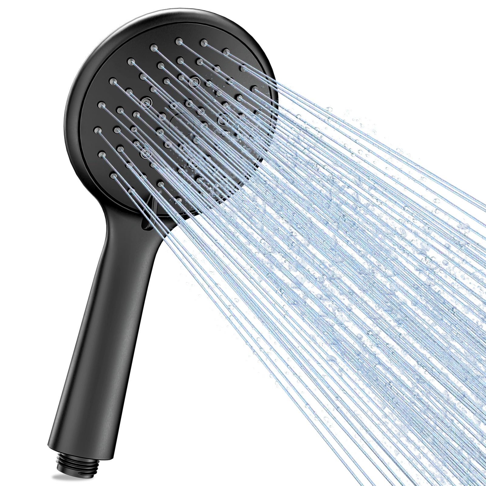 FEELSO High Pressure Shower Head, 5 Spray Modes with Anti-Clog Nozzles, Powerful Boosting Handheld Showerhead, Universal Fit for Low Water Pressure, Black