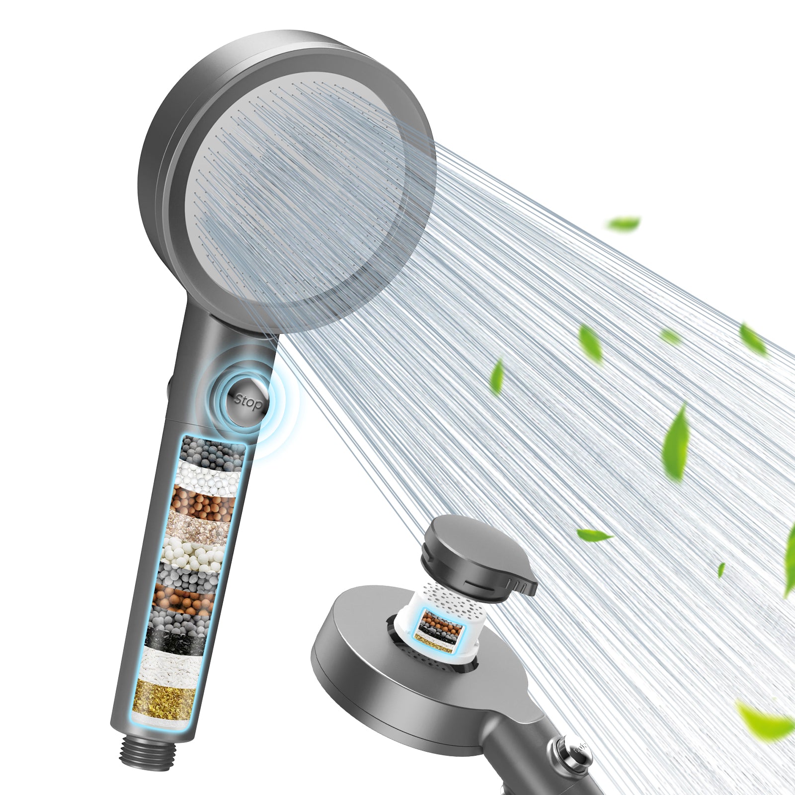 FEELSO Dual-Filter High-Pressure Shower Head